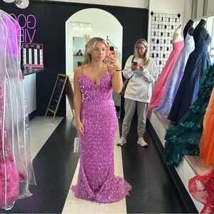 Size 4 Prom purple sparkly prom dress